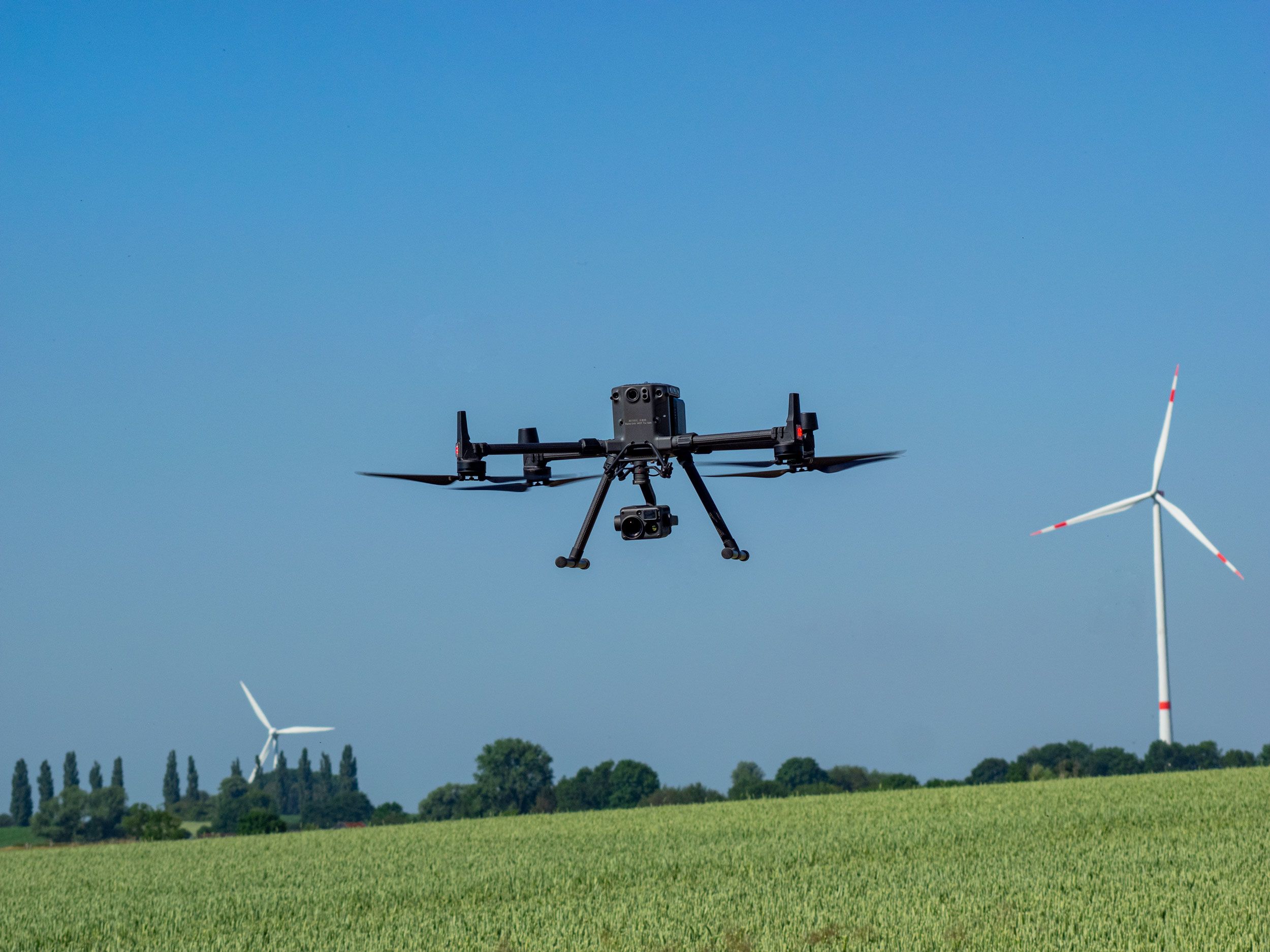 Drohneneinsatz Luftbild Inspektion Windkraft