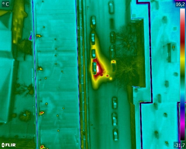 Luftbild Drohnenaufnahme Thermographie Wärmebild Inspektion